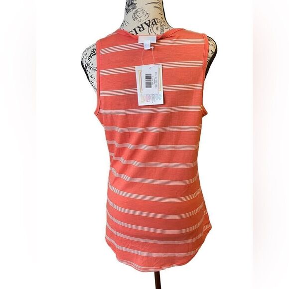 LuLaRoe Large Tank Top • Melon Color with Stripes • Ultra Soft • Stretchy • BNWT - Picture 3 of 13
